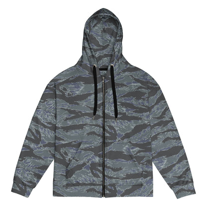 American Tiger Stripe Urban Ghost CAMO Unisex zip hoodie - 2XS - Zip Hoodies