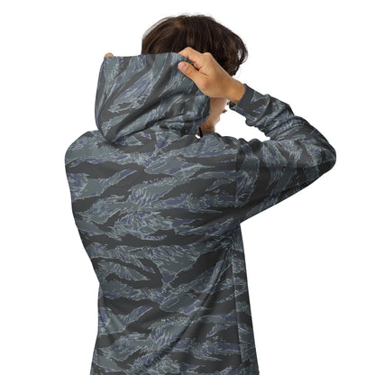 American Tiger Stripe Urban Ghost CAMO Unisex zip hoodie - Zip Hoodies