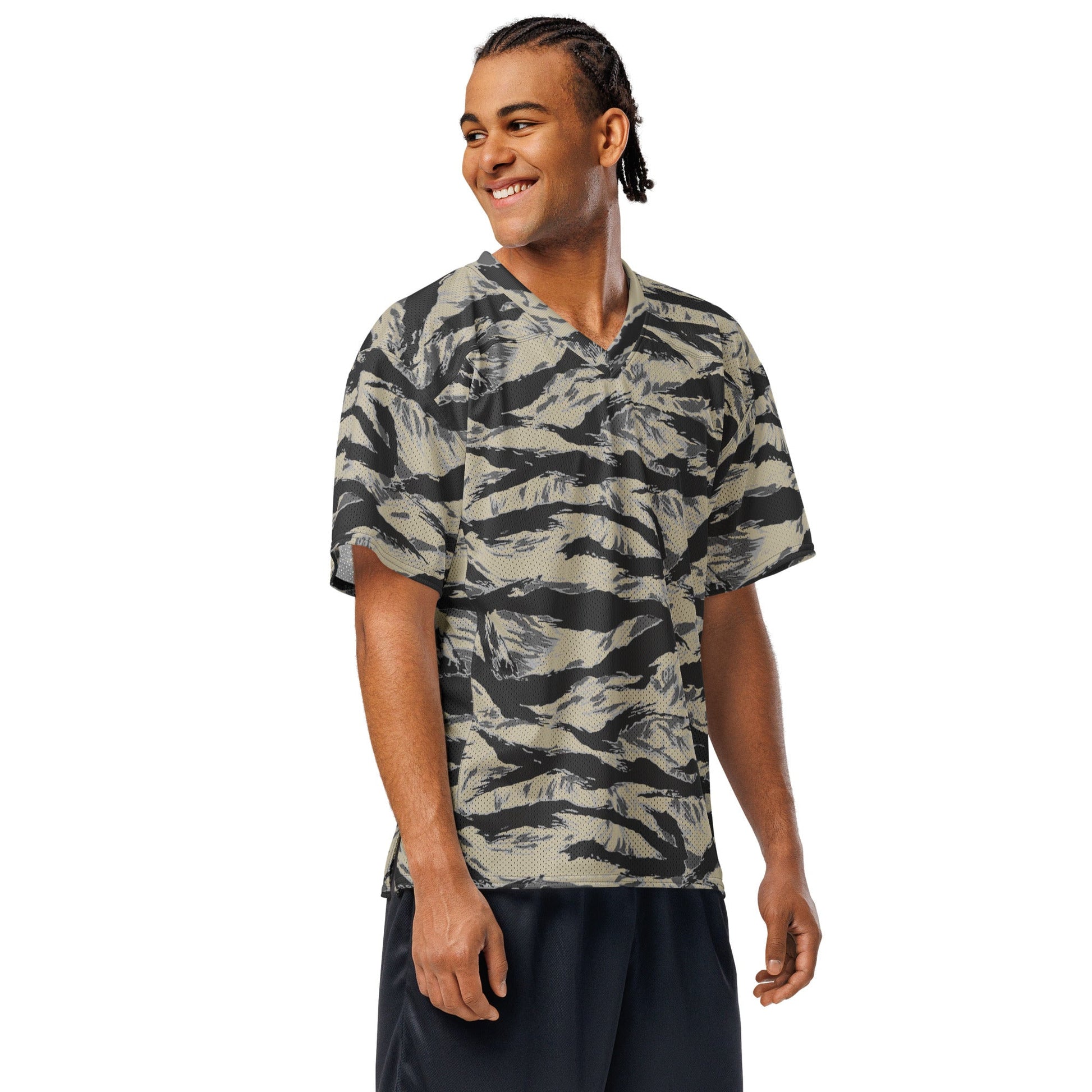 American Tiger Stripe Urban Rubble CAMO Unisex Football Jersey