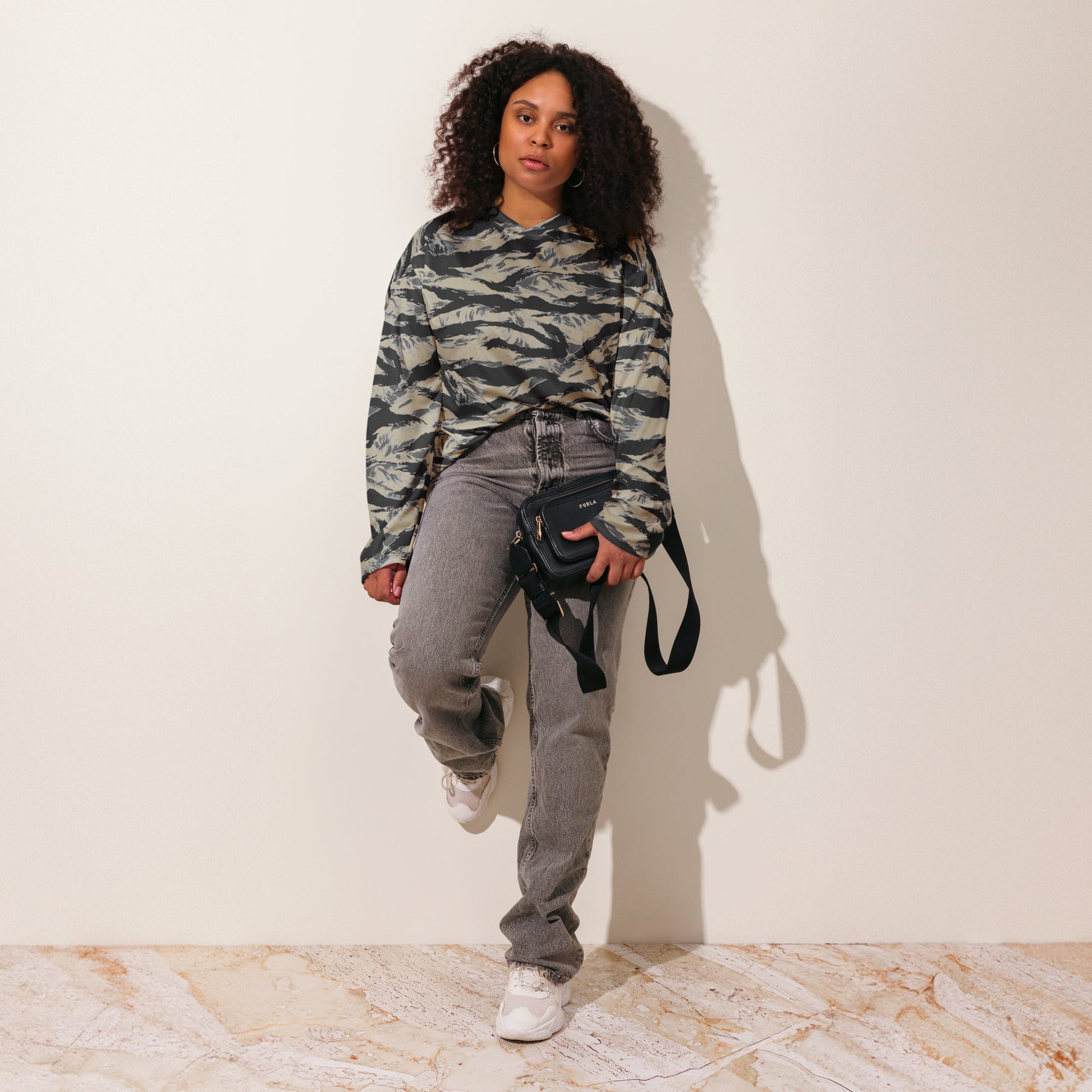 American Tiger Stripe Urban Rubble CAMO hockey fan jersey - Hockey Jerseys