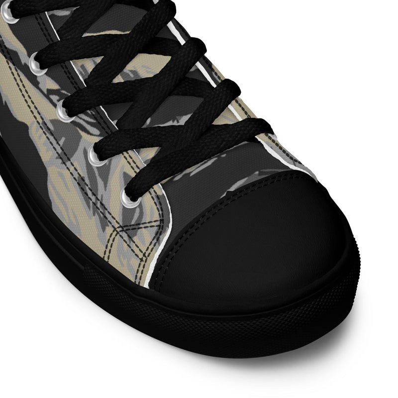 Tiger Stripe Urban Rubble CAMO Mens High-Top Canvas Shoes