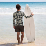 Tiger Stripe Urban Rubble CAMO Mens Long-sleeve Rash Guard