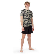 Tiger Stripe Urban Rubble CAMO Mens Short-Sleeve Rash Guard - SS
