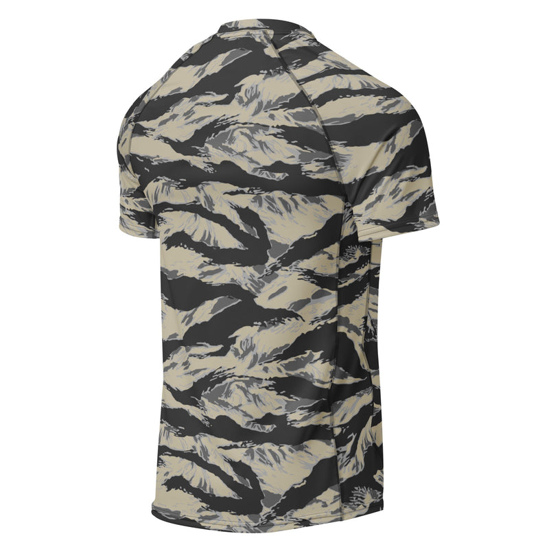 Tiger Stripe Urban Rubble CAMO Mens Short-Sleeve Rash Guard - SS