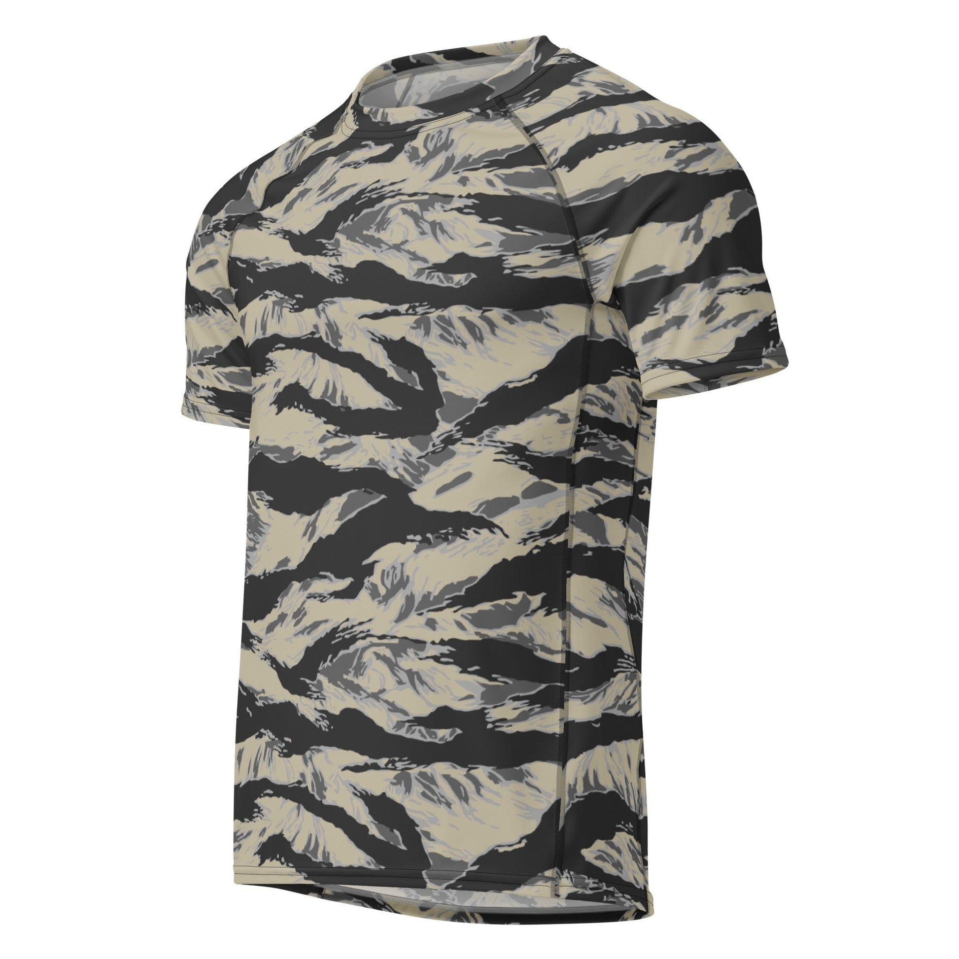 American Tiger Stripe Urban Rubble CAMO Mens Short-Sleeve Rash Guard - Short-sleeve Guards