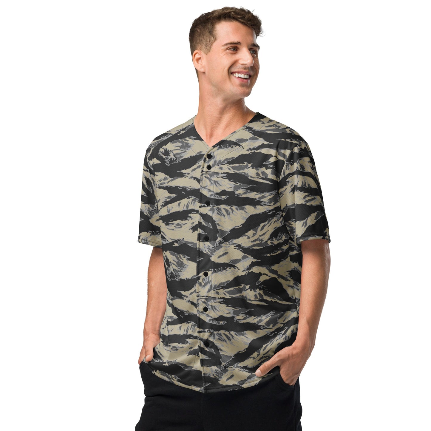 American Tiger Stripe Urban Rubble CAMO Recycled baseball jersey - Baseball Jerseys