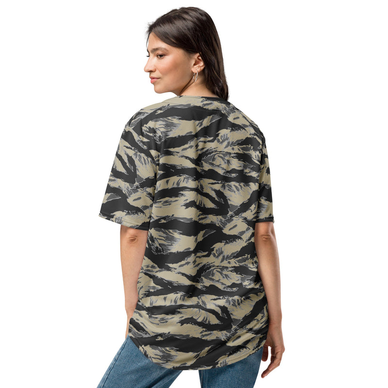 Tiger Stripe Urban Rubble CAMO Unisex Baseball Jersey