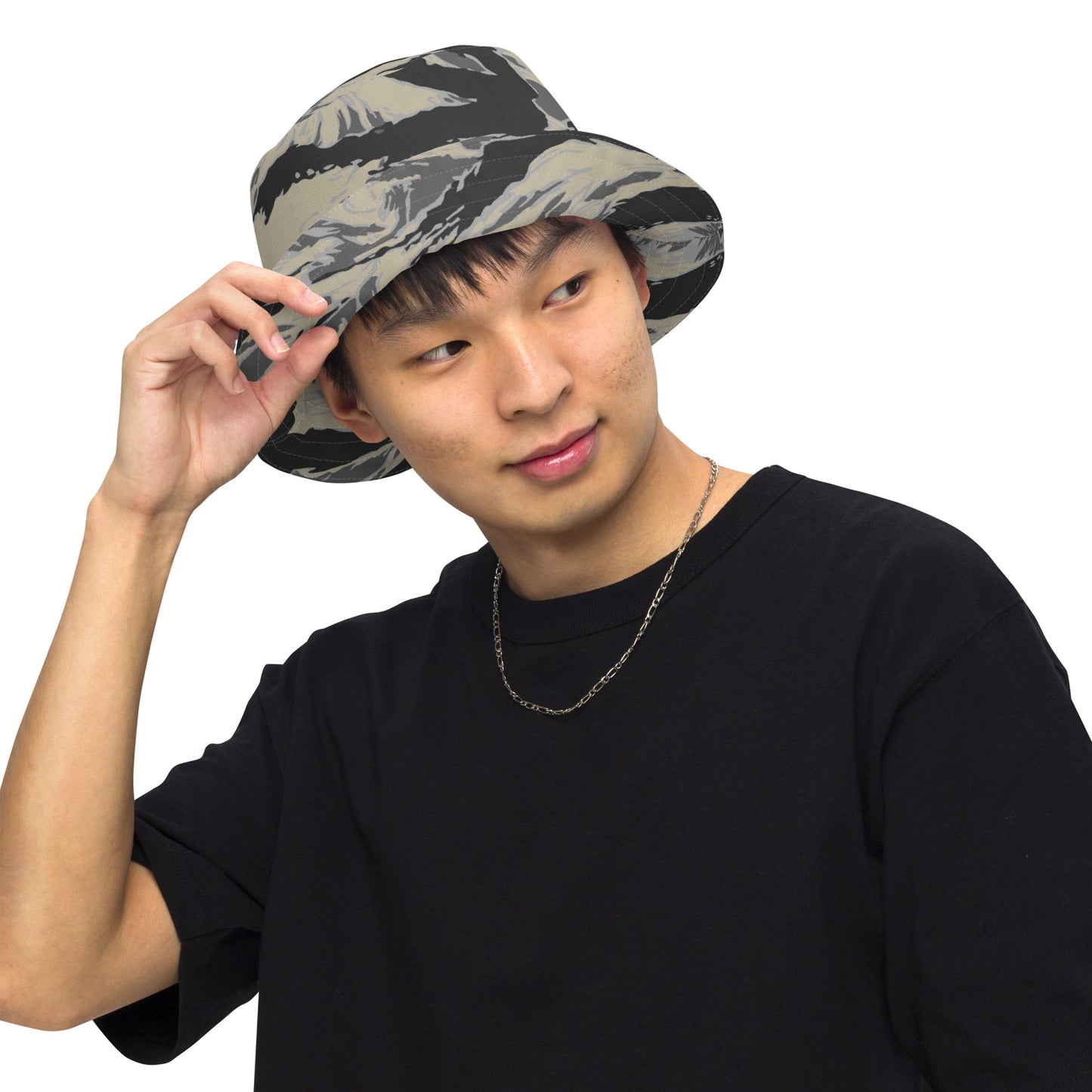 American Tiger Stripe Urban Rubble CAMO Reversible bucket hat - Bucket Hats