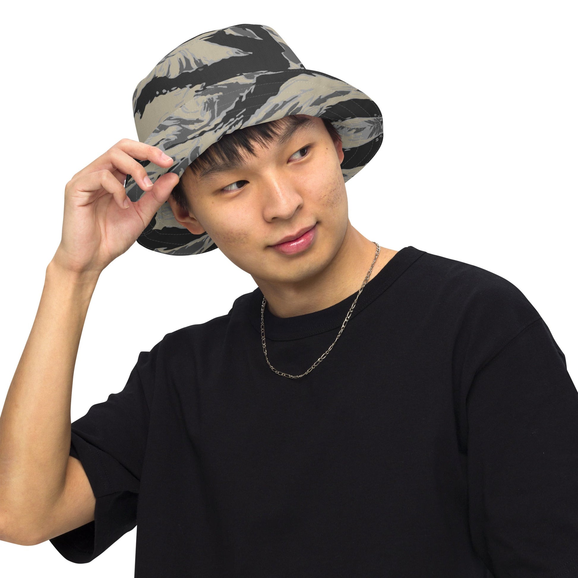 American Tiger Stripe Urban Rubble CAMO Reversible bucket hat - Bucket Hats
