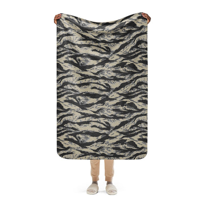 American Tiger Stripe Urban Rubble CAMO Sherpa blanket - 37″×57″ - Blankets