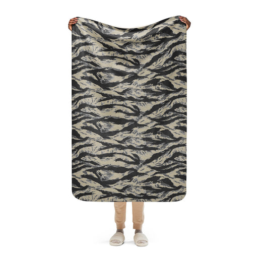 Tiger Stripe Urban Rubble CAMO Sherpa Blanket - 37″×57″