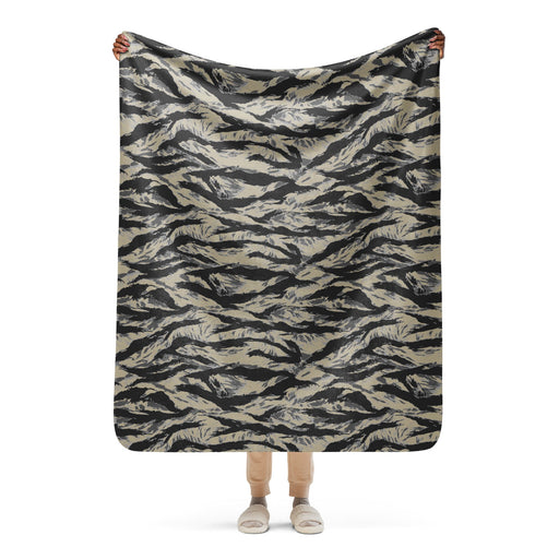 Tiger Stripe Urban Rubble CAMO Sherpa Blanket - 50″×60″
