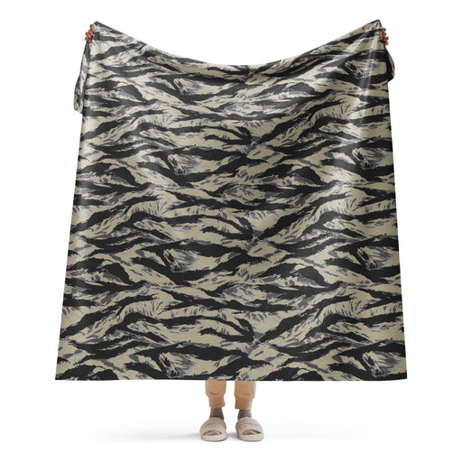 Tiger Stripe Urban Rubble CAMO Sherpa Blanket - 60″×80″