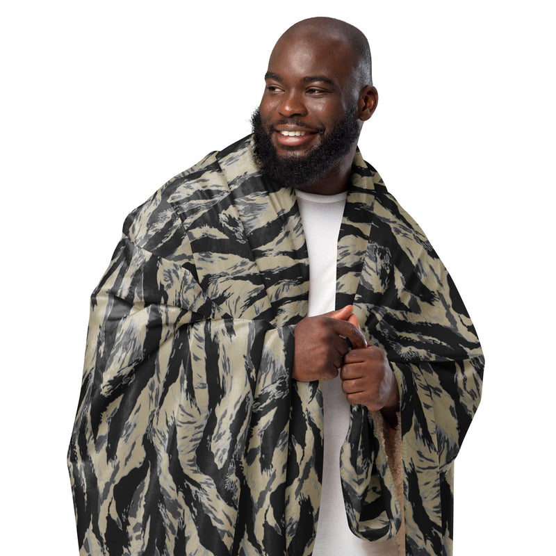 Tiger Stripe Urban Rubble CAMO Sherpa Blanket