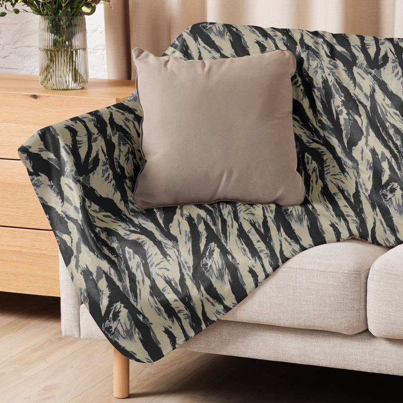 Tiger Stripe Urban Rubble CAMO Sherpa Blanket
