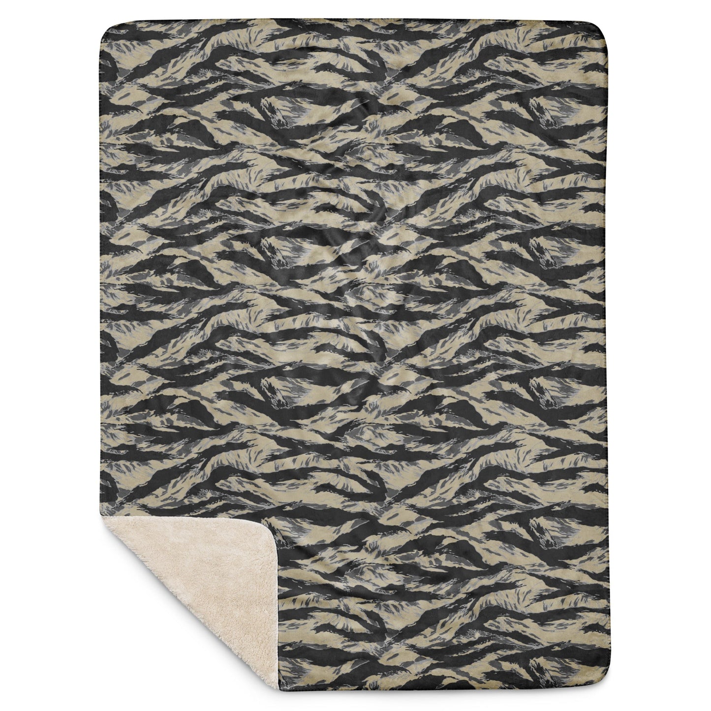 American Tiger Stripe Urban Rubble CAMO Sherpa blanket - Blankets
