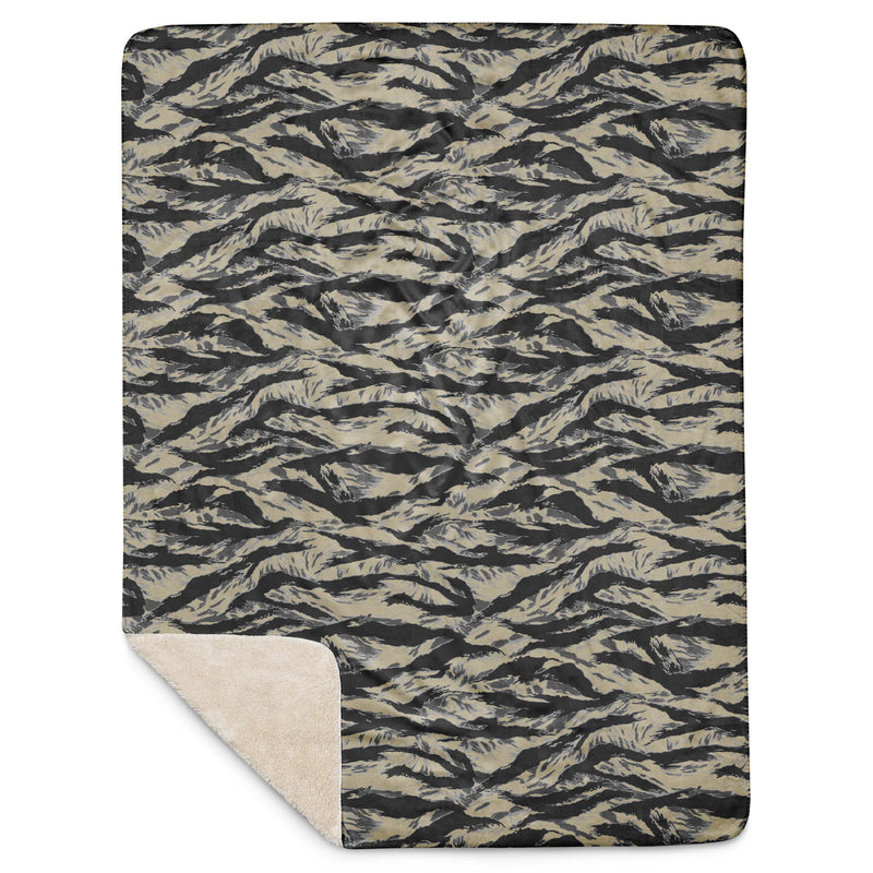 Tiger Stripe Urban Rubble CAMO Sherpa Blanket