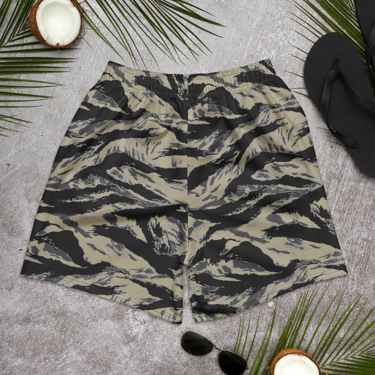 American Tiger Stripe Urban Rubble CAMO Unisex Athletic Long Shorts