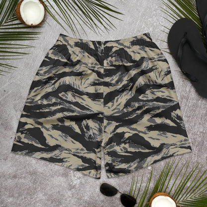 American Tiger Stripe Urban Rubble CAMO Unisex Athletic Long Shorts