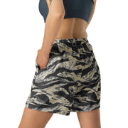 Tiger Stripe Urban Rubble CAMO Unisex Athletic Long Shorts
