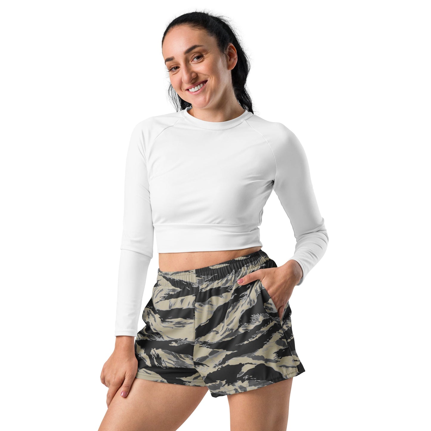 American Tiger Stripe Urban Rubble CAMO Unisex Athletic Shorts
