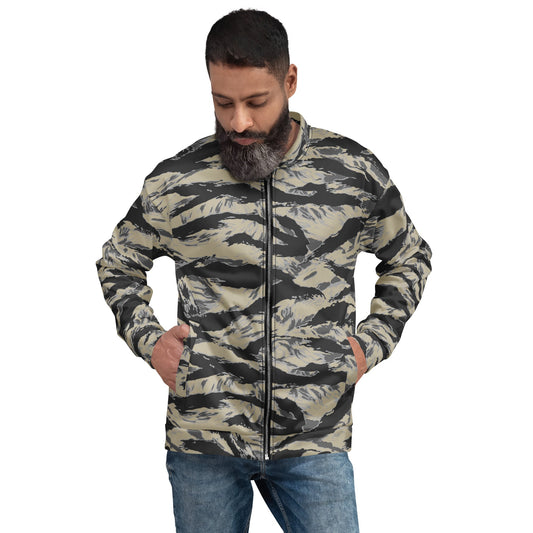 American Tiger Stripe Urban Rubble CAMO Unisex Bomber Jacket - XS - Jackets