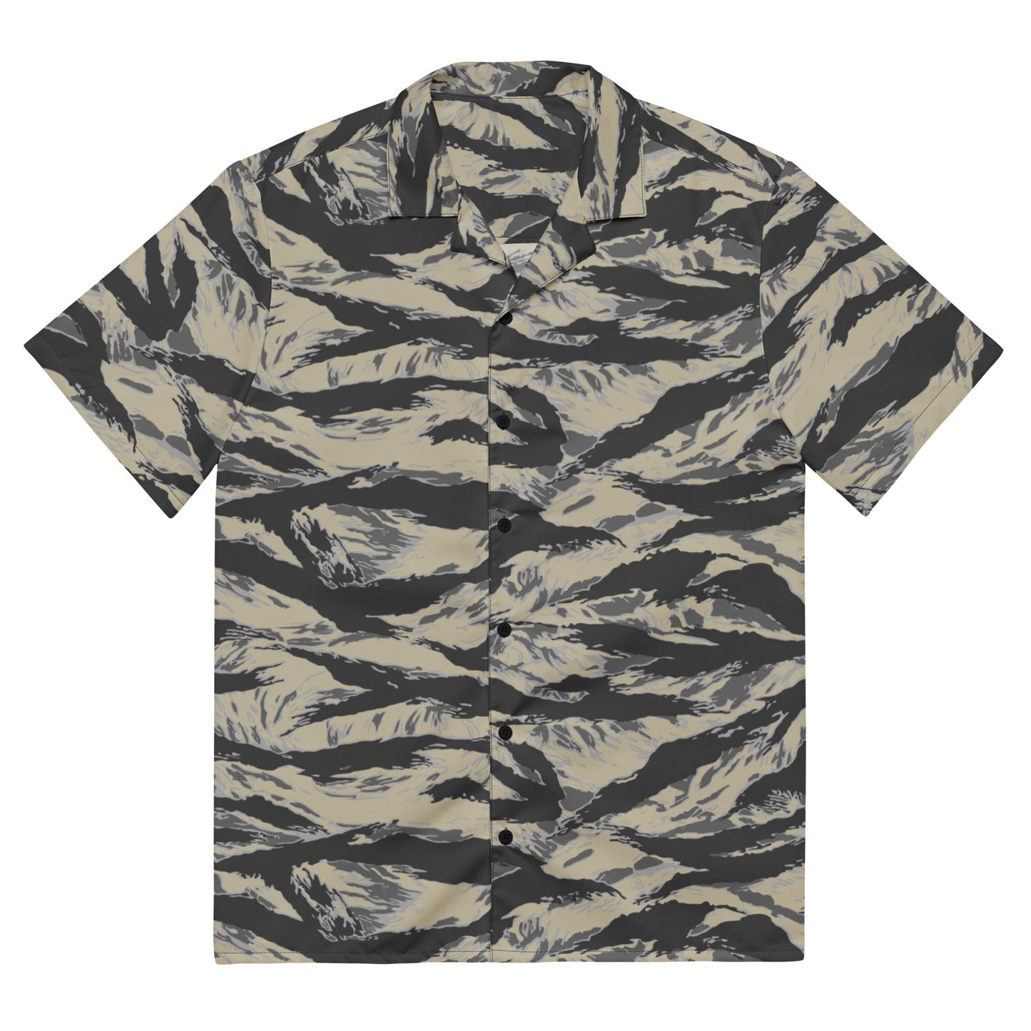 American Tiger Stripe Urban Rubble CAMO Unisex button shirt - 2XS - Button Shirts