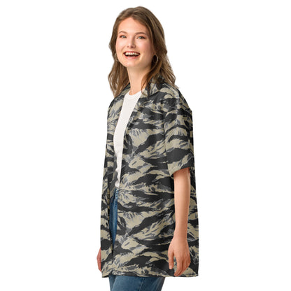 American Tiger Stripe Urban Rubble CAMO Unisex button shirt - Button Shirts
