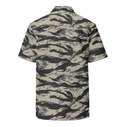 American Tiger Stripe Urban Rubble CAMO Unisex button shirt - Button Shirts