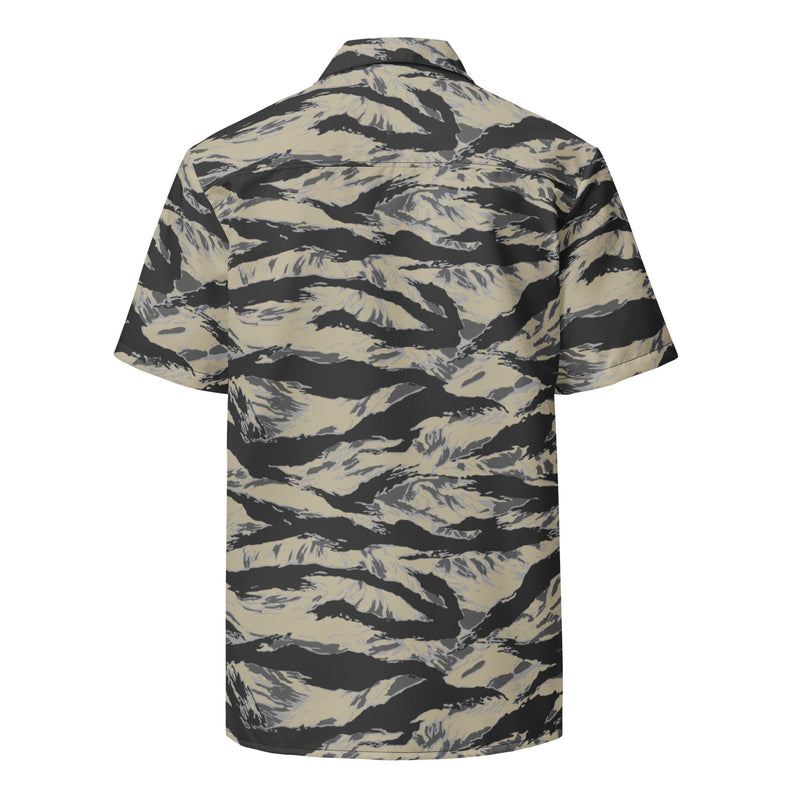 Tiger Stripe Urban Rubble CAMO Unisex Short-Sleeve Button Shirt