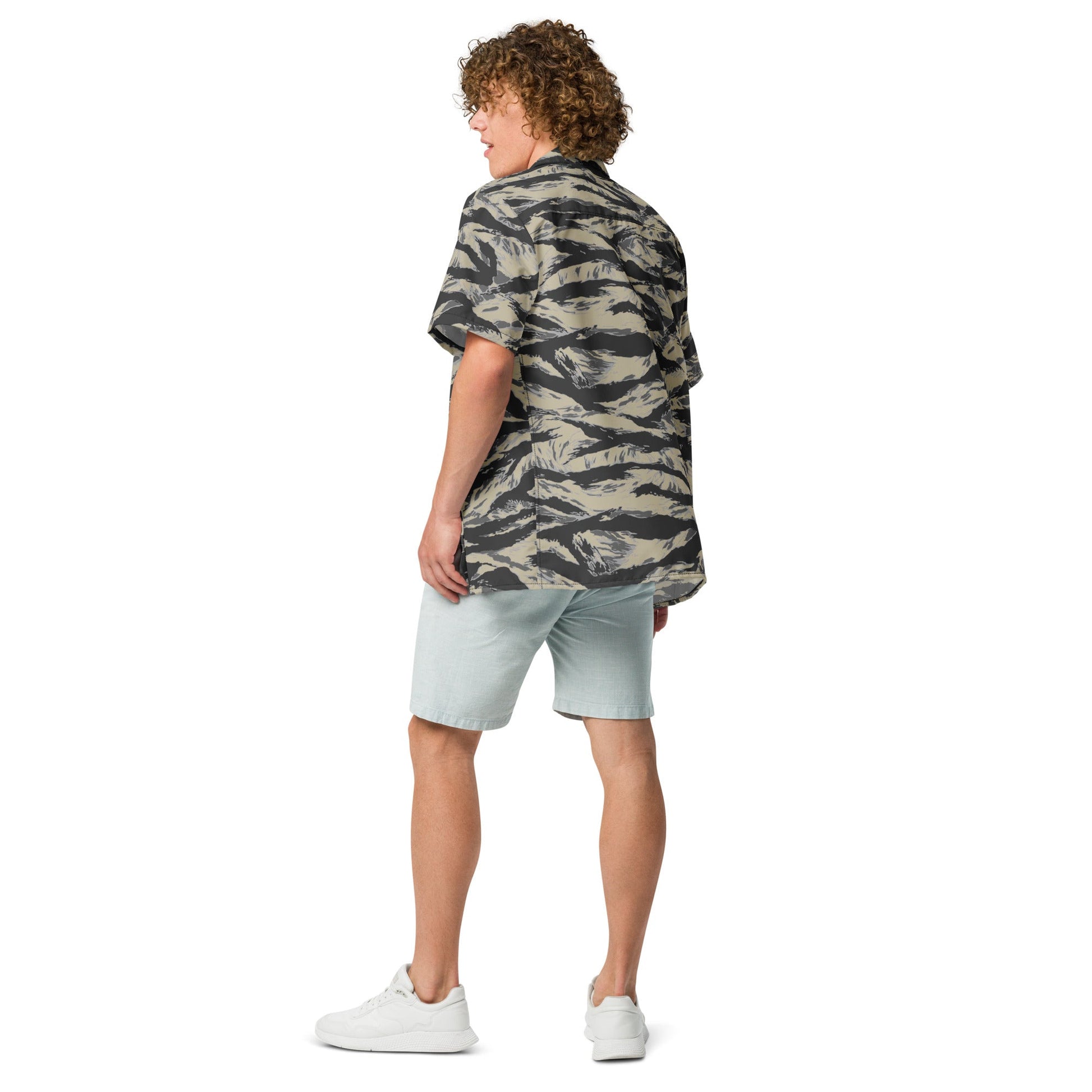 American Tiger Stripe Urban Rubble CAMO Unisex button shirt - Button Shirts