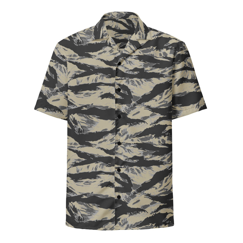 Tiger Stripe Urban Rubble CAMO Unisex Short-Sleeve Button Shirt