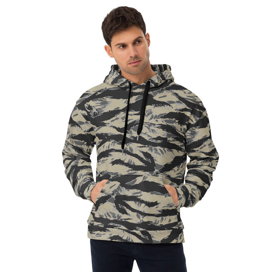 American Tiger Stripe Urban Rubble CAMO Unisex Hoodie - 2XS - Hoodies