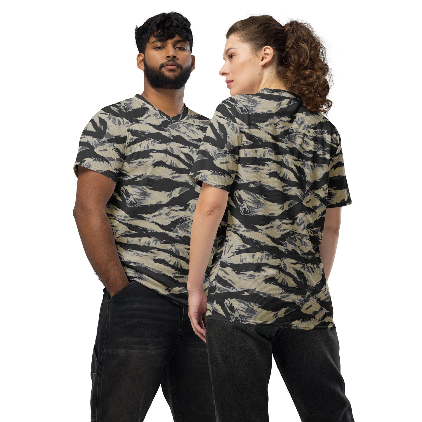 American Tiger Stripe Urban Rubble CAMO unisex sports jersey - 2XS - Sports Jerseys