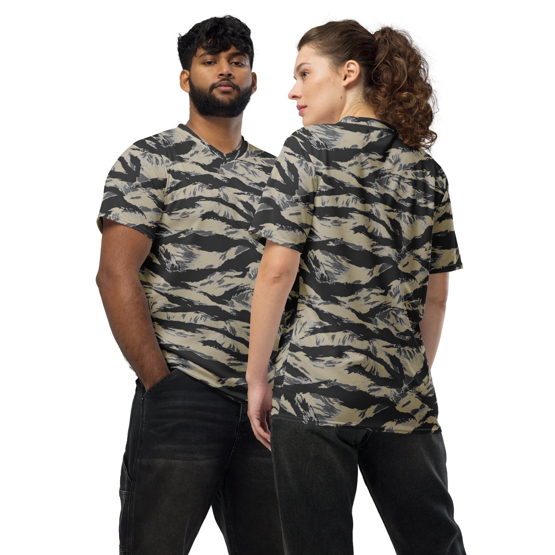 American Tiger Stripe Urban Rubble CAMO unisex sports jersey - 2XS - Sports Jerseys