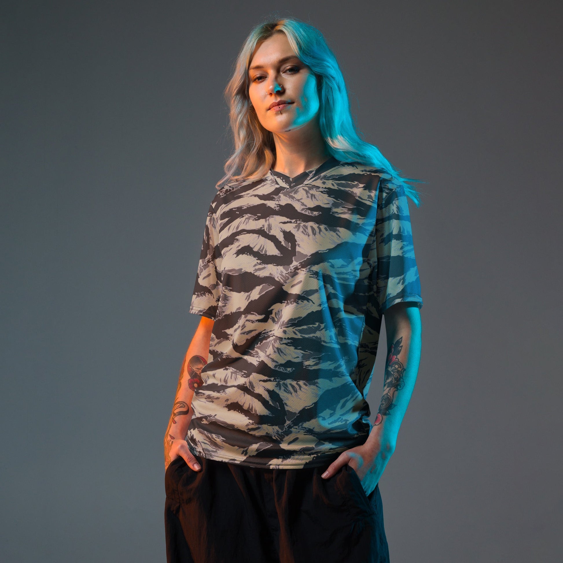 American Tiger Stripe Urban Rubble CAMO unisex sports jersey - Sports Jerseys