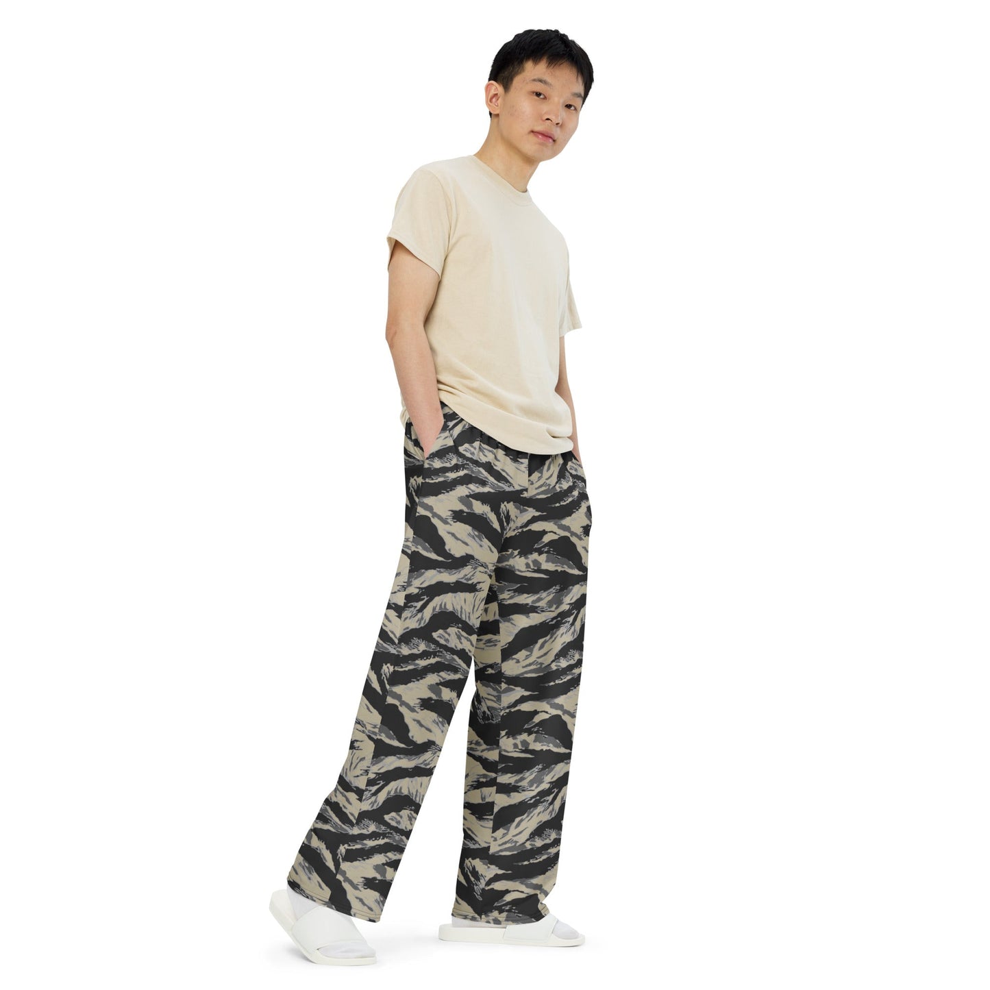 American Tiger Stripe Urban Rubble CAMO unisex wide-leg pants - Wide-leg Pants
