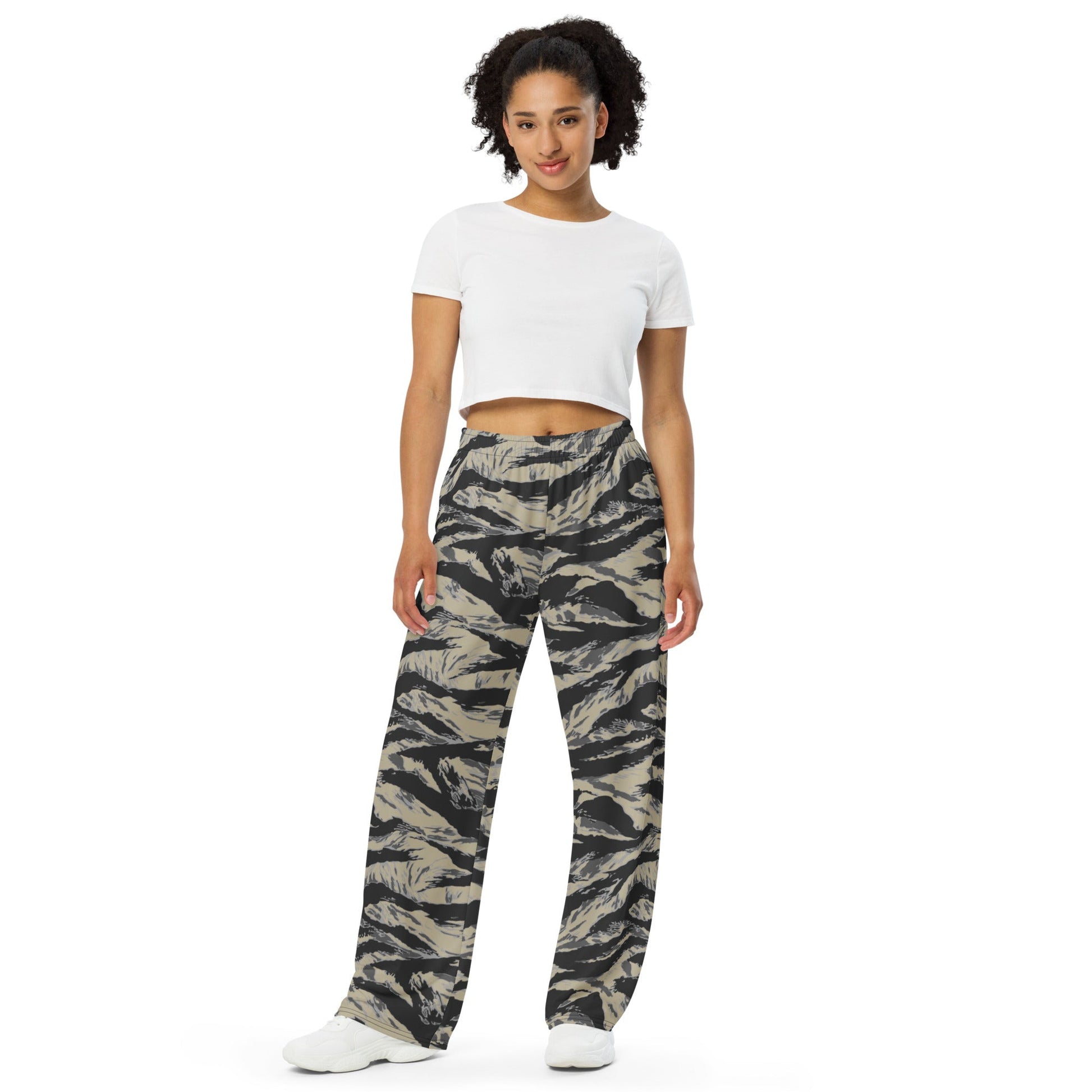 American Tiger Stripe Urban Rubble CAMO unisex wide-leg pants - Wide-leg Pants