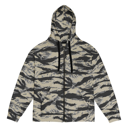 American Tiger Stripe Urban Rubble CAMO Unisex zip hoodie - 2XS - Zip Hoodies