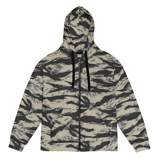 American Tiger Stripe Urban Rubble CAMO Unisex zip hoodie - 2XS - Zip Hoodies