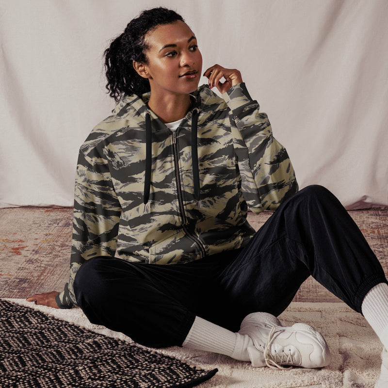 Tiger Stripe Urban Rubble CAMO Unisex Zip Hoodie