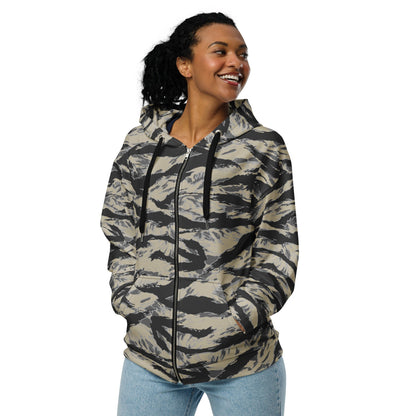 American Tiger Stripe Urban Rubble CAMO Unisex zip hoodie - Zip Hoodies