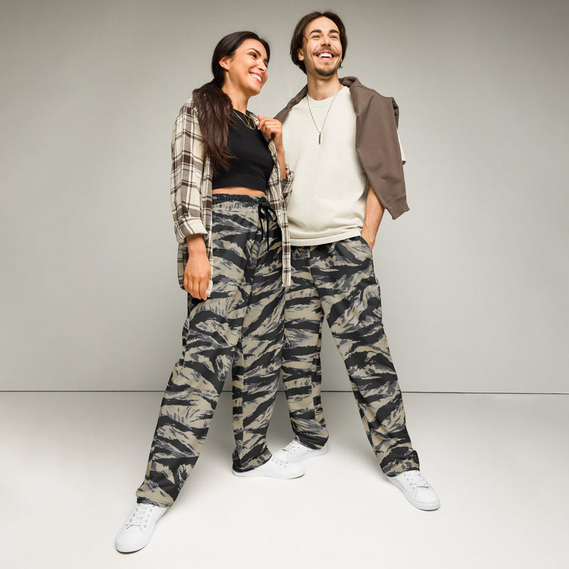 Tiger Stripe Urban Rubble CAMO Unisex Wide-Leg Joggers - 2XS