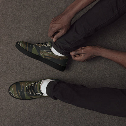 American Tiger Stripe Vintage Advisor Vietnam CAMO Mens Lace-Up Canvas Shoes - Lace-up