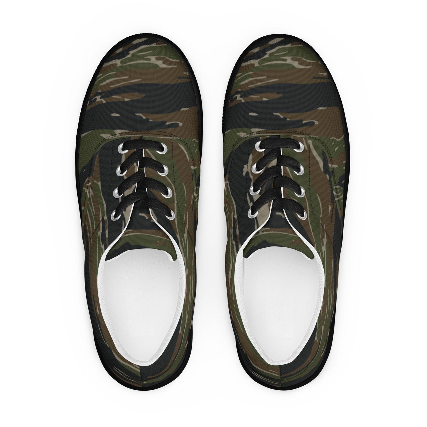 American Tiger Stripe Vintage Advisor Vietnam CAMO Mens Lace-Up Canvas Shoes - Lace-up