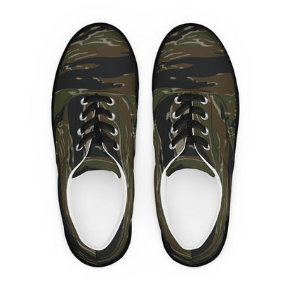 American Tiger Stripe Vintage Advisor Vietnam CAMO Mens Lace-Up Canvas Shoes - Lace-up