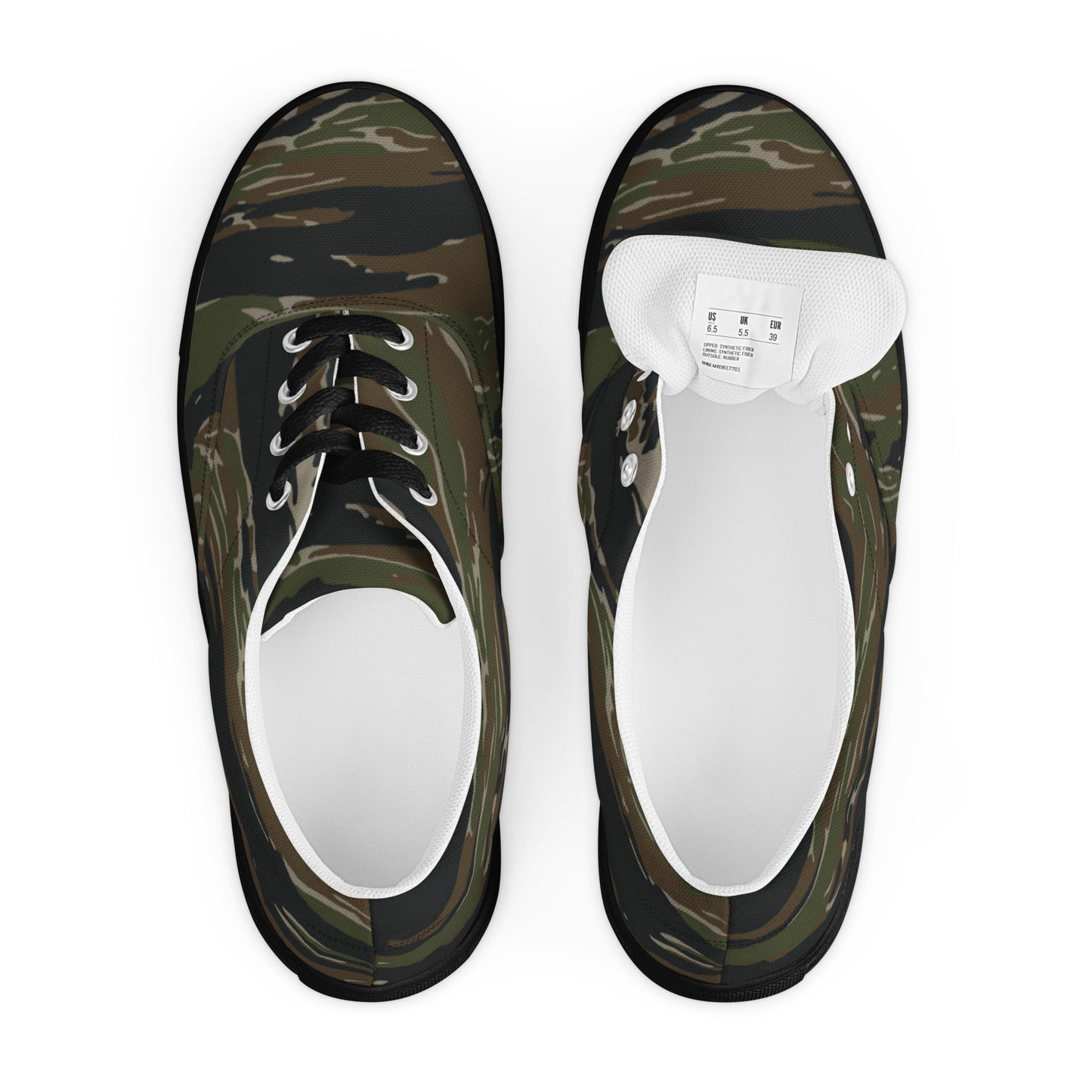 American Tiger Stripe Vintage Advisor Vietnam CAMO Mens Lace-Up Canvas Shoes - Lace-up