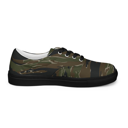 American Tiger Stripe Vintage Advisor Vietnam CAMO Mens Lace-Up Canvas Shoes - Lace-up
