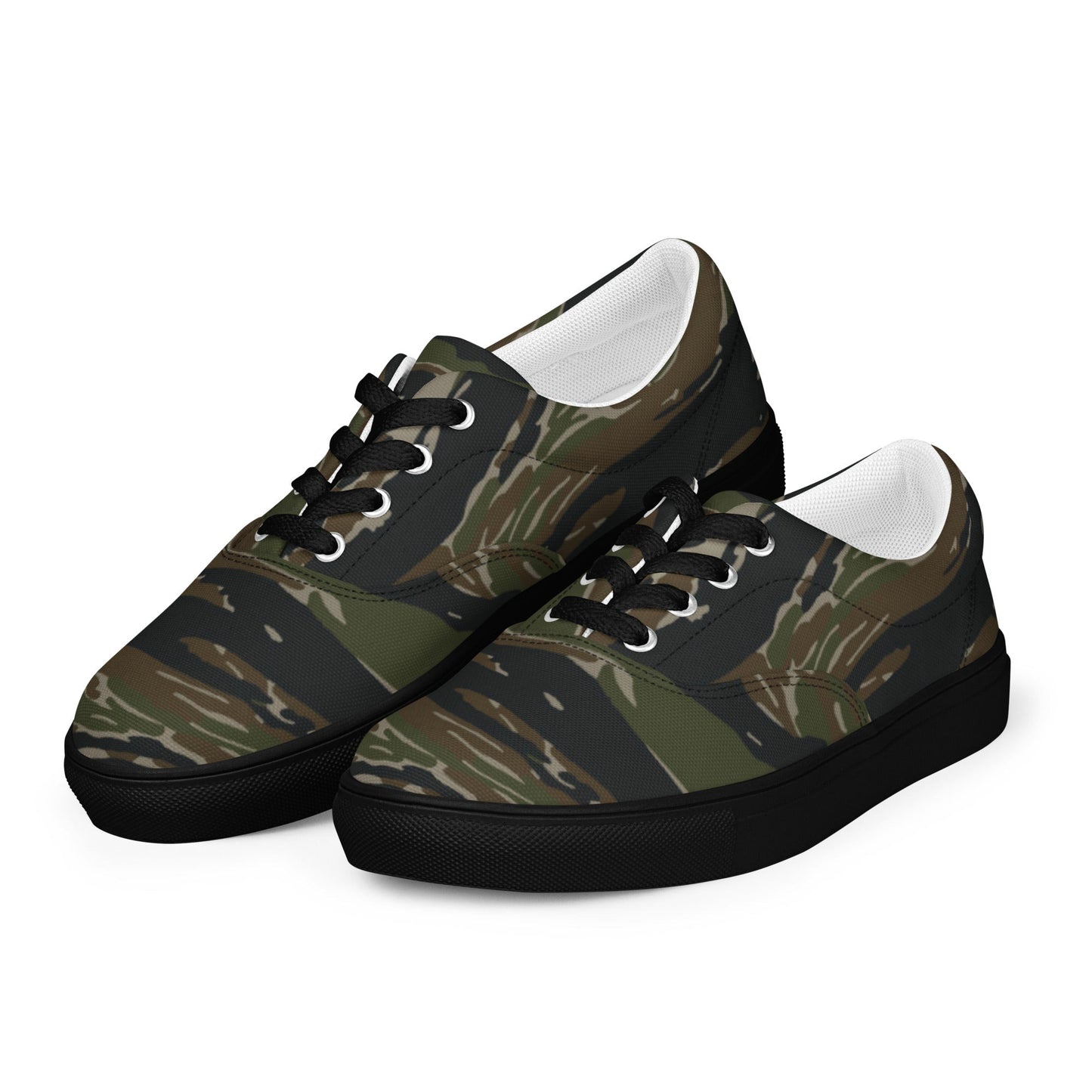 American Tiger Stripe Vintage Advisor Vietnam CAMO Mens Lace-Up Canvas Shoes - Lace-up