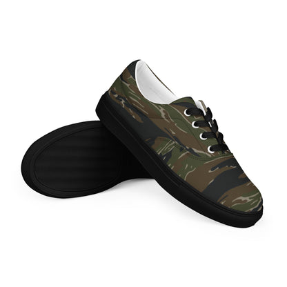 American Tiger Stripe Vintage Advisor Vietnam CAMO Mens Lace-Up Canvas Shoes - 5 - Lace-up